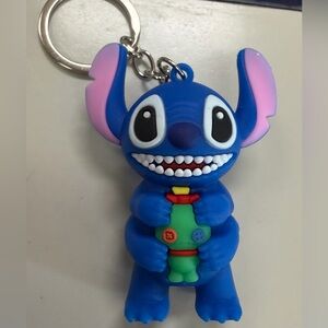 Stitch Holding Scrump Doll Keychain 2.5"
